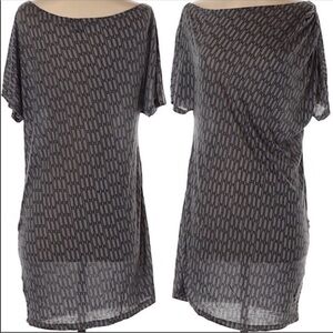 A|X Armani Exchange Gray tunic off shoulder dress Small Petite